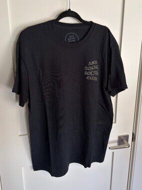 Anti Social Social Club Camo Logo Tee Black Size L
